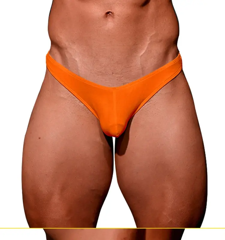 Men's Modal Thong Multi Colors Pack, ORLVS Logo Low Rise Bare Feel Underwear, High Elastic 3D Convex Pouch T-Back Briefs — image 13