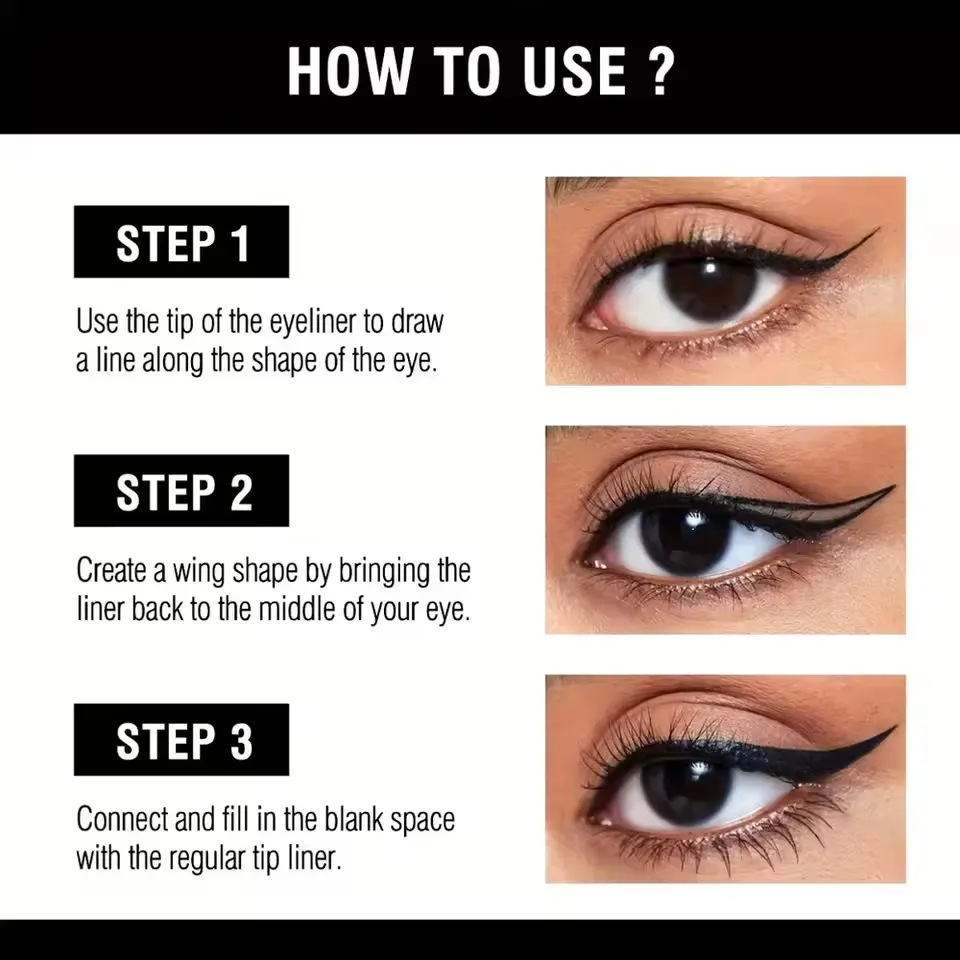 Stylo eye-liner liquide, finition lisse et mate, longue durée, résistant à l'eau et aux taches, maquillage pour les yeux, produit cosmétique — image 5