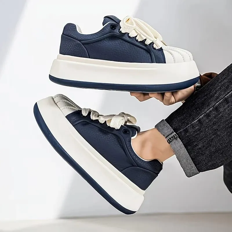 New Men'S Thick-Soled Height-Increasing Comfortable Lightweight Versatile Shoes Trendy And Minimalist Casual Sports Footwear — image 1