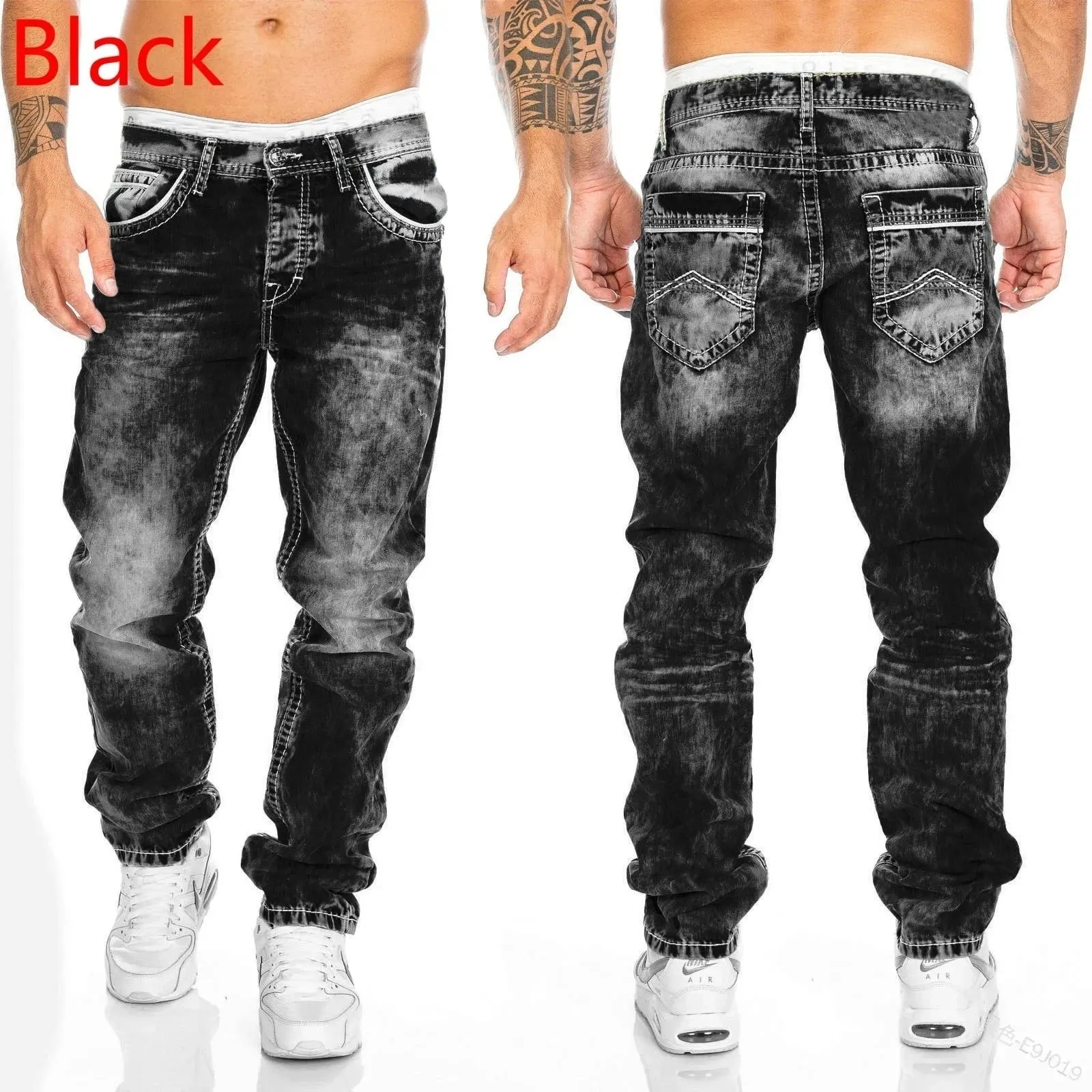2024 Quần Jean Nam Chắc Chắn Túi Co Giãn Denim Thẳng Quần Xuân Hè Phong Cách Doanh Nhân Quần Hàng Ngày Dạo Phố Quần Áo Nam — image 1