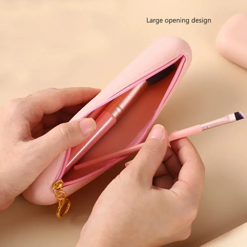 1pc Silicone Make Up Brushes Storage Bag Multi Function Travel Makeup Brush Holder Portable Cosmetic Tool Organizers Zipper Case — image 2