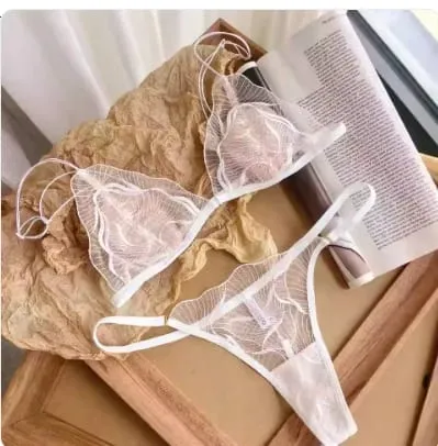 Musim Panas Bahasa Perancis Butang Depan Bralette Pakaian Pantai Ultra Nipis Bernafas Sensual Tanpa Wayar Sokongan Cahaya Set Kecantikan Belakang MOYISU — image 9