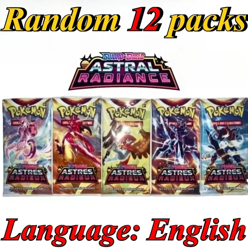 10 pacchetti di carte Pokémon Stelle luminose 151 evoluzioni prismatiche PALDEAN FATES Regalo di carte di transazione di battaglia di rinforzo inglese — image 20