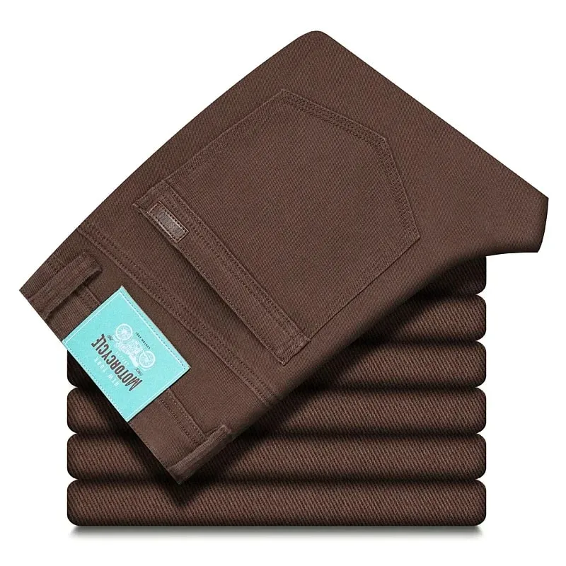 Jean en coton élastique pour hommes, pantalon droit ajusté, décontracté, doux et confortable, mode coréenne, Denim, nouvelle collection printemps 2026 — image 1