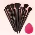 Professiona 13PCS Set Berus Mekap Foundation Eyeshadow Blush Powder Campuran Kosmetik Gebu Lembut Set Lengkap Alat Solekan Wanita