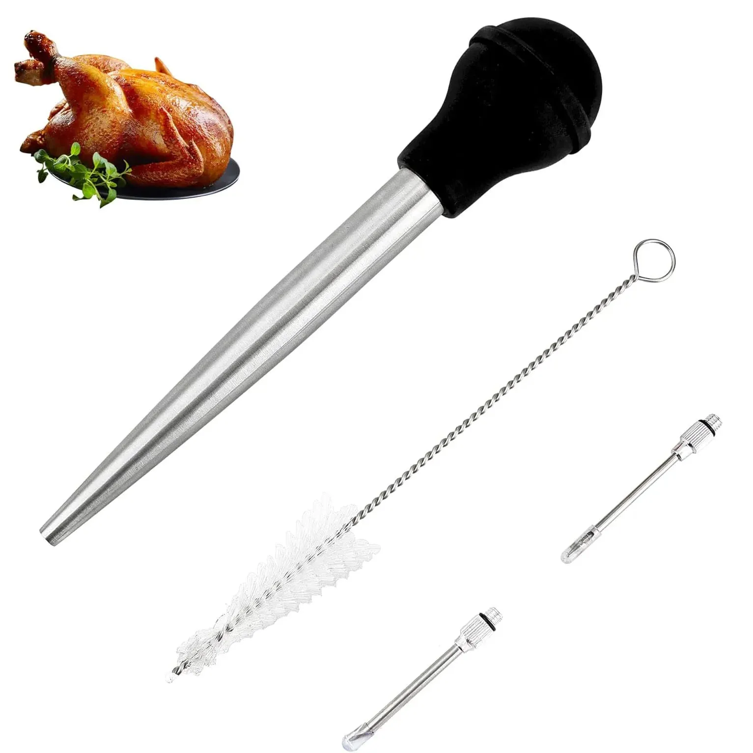 Turkey Baster untuk Memasak & Dapur Penyutik Daging Picagari untuk Cecair Panas Gred Makanan Baster Thanksgiving Alat Penting Krismas