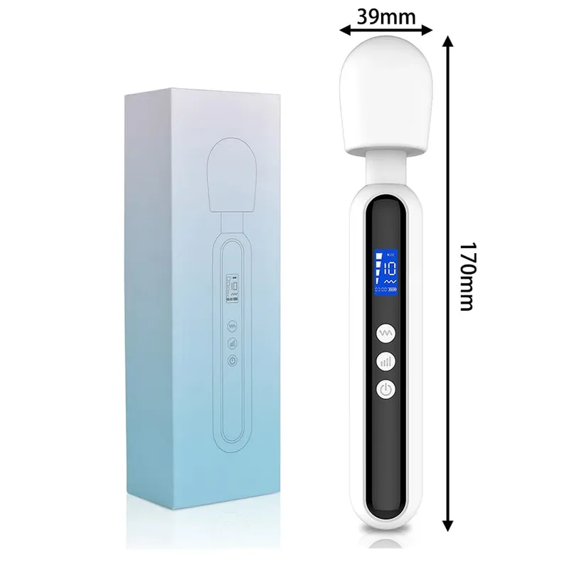 Bacchetta da massaggio in morbido silicone Multi-Size e Multi-Color Modalità di vibrazione regolabili impermeabili opzionali Strumento portatile per il relax domestico — image 10