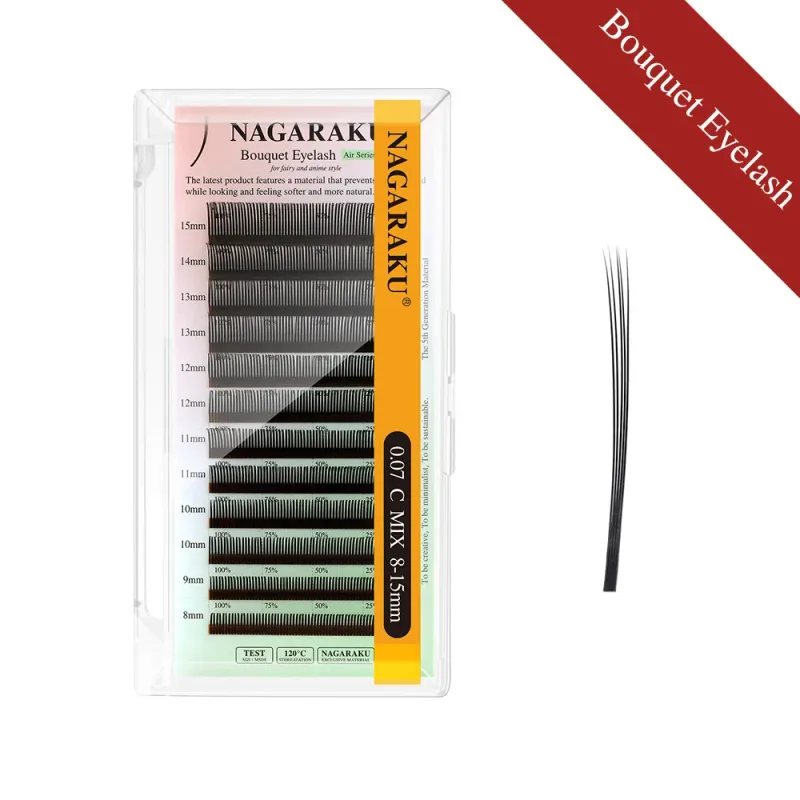 Extensions de cils Bouquet 5D Russie Volume Spike Effet Anime Forme de fleur pour la beauté des yeux