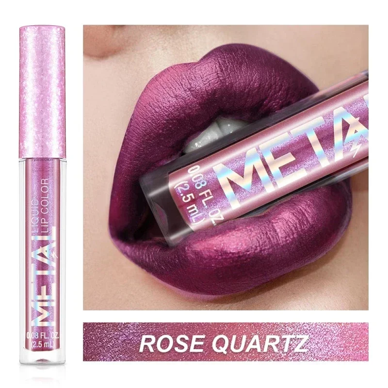 METALLIC Matte Liquid ลิปสติก Waterproof Long Lasting Non-Stick CUP Matte Shimmer Glitter Lip GLOSS ผู้หญิงแต่งหน้า 12 สี — image 2