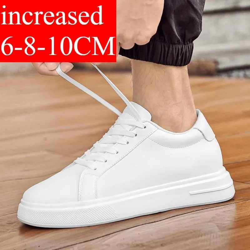 Scarpe da ginnastica da uomo nuove Scarpe con rialzo Altezza aumento Sottopiede 6-10 cm Scarpe con tacco alto Scarpe sportive in pelle Scarpe da uomo — image 2