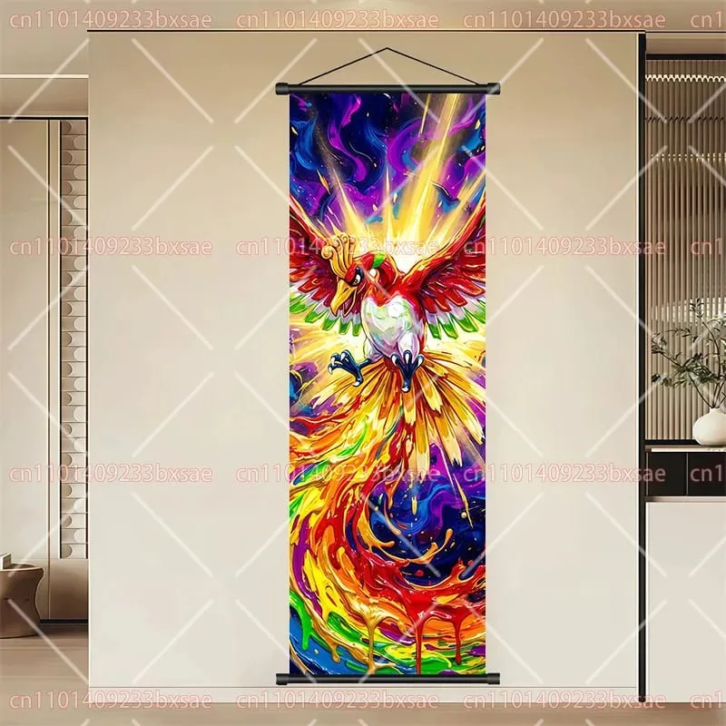 Peinture en rouleau HD de dessin animé Pokémon, Eevee, Pikachu, Suicune, Charizard, Mewtwo, décoration murale de fond, affiche, cadeau pour enfants — image 15