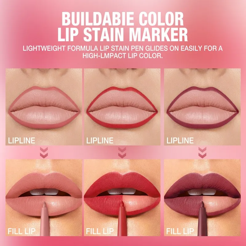 12-color Matte Lip Liner Waterproof Plumping Stain Lipstick Natural Nude Pink Lip Liner Professional Outline Lips Contour Makeup — image 4