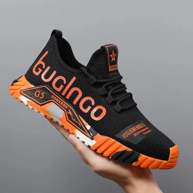 Palestra Nuove scarpe da ginnastica da passeggio stringate vulcanizzate Comode scarpe casual resistenti all'usura Scarpe da passeggio estive in rete Moda traspiranti — image 11