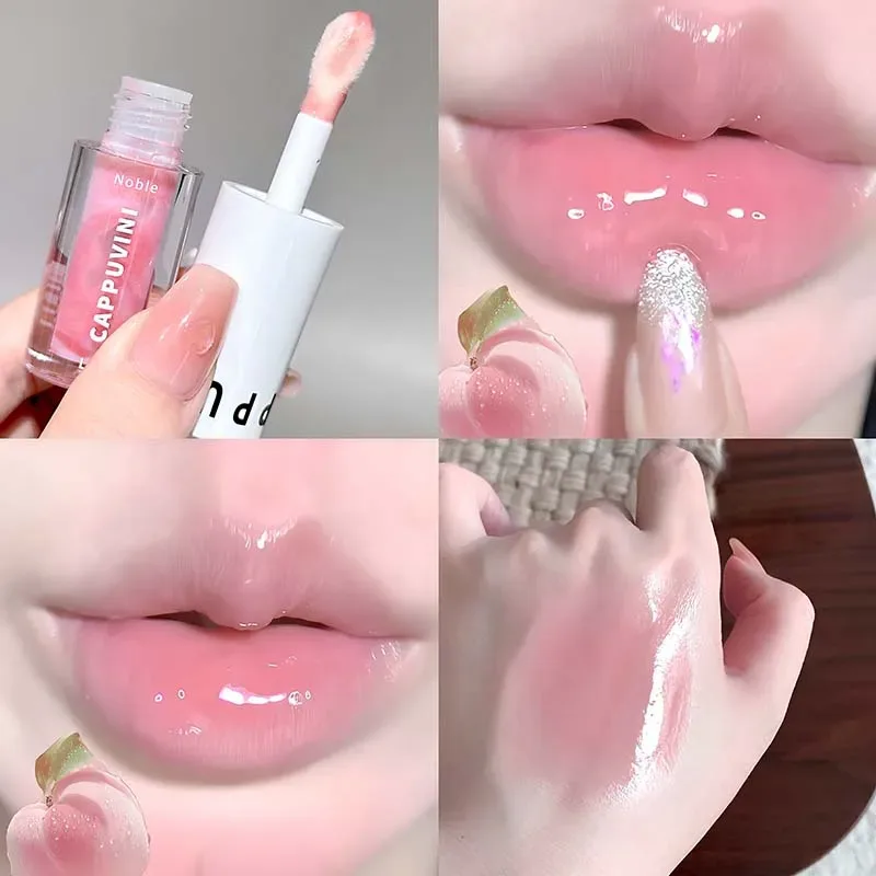Trasparente Trasparente Grigio Viola Lucidalabbra Idratante Asciugatura Labbra Specchio Smalto per labbra Tinta Plumper Idratante Olio per labbra in cristallo Trucco — image 10