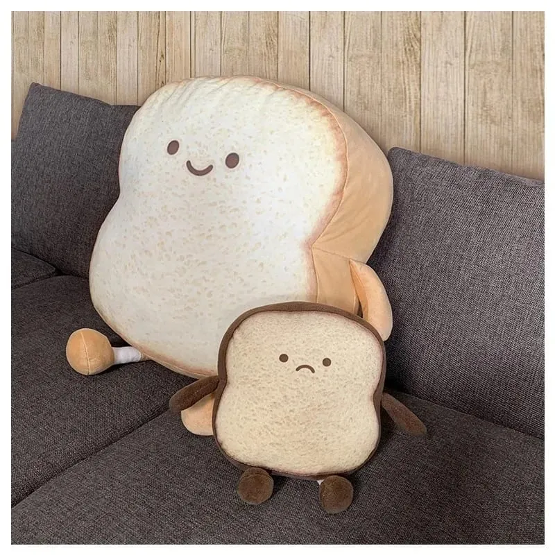 NEW Happy Sad Toast Plush Toy Sleeping Baby Stuffed Pillow Sofa Back Cushion Children Baby Birthday Present Gift Home Decor — image 5