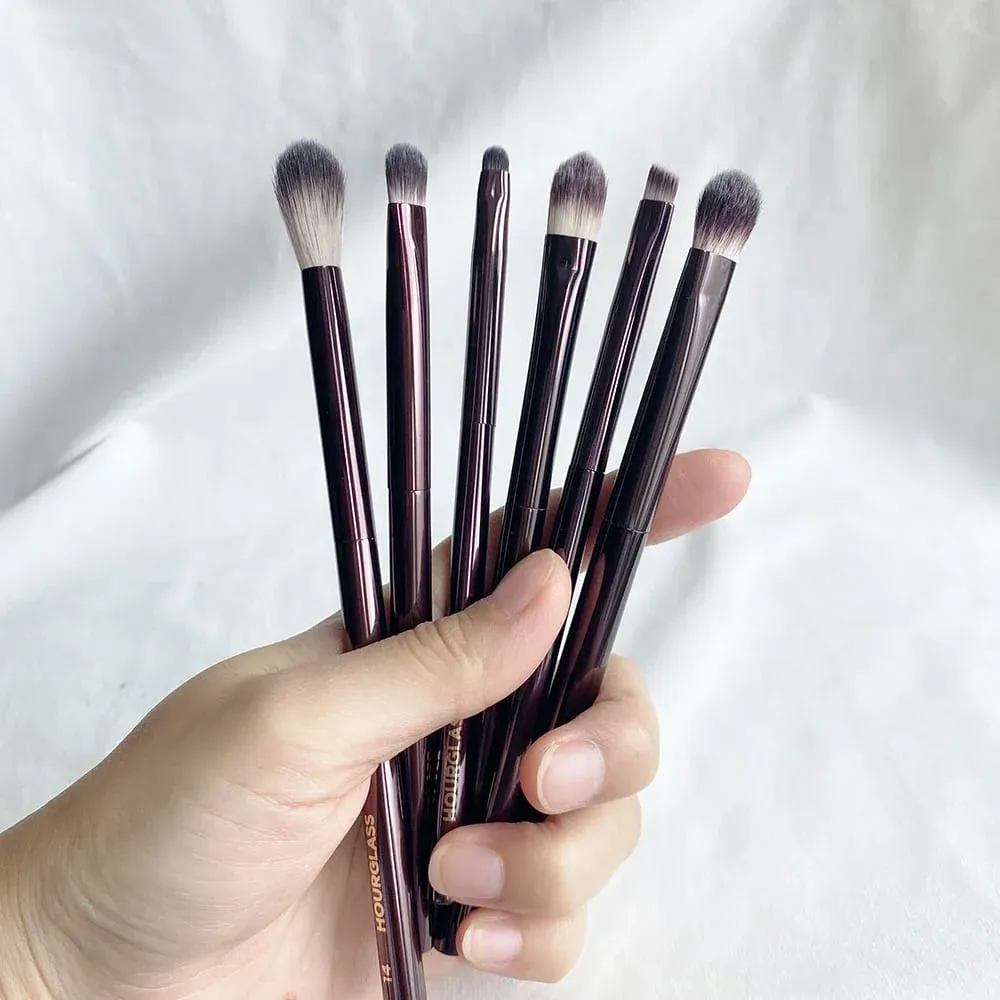 Sanduhr-Augen-Make-up-Pinsel-Set, luxuriöses Lidschatten-Kosmetikpinsel-Set, Mischen, Formen, Konturieren, Hervorheben, Brauen, Concealer, Liner — image 6