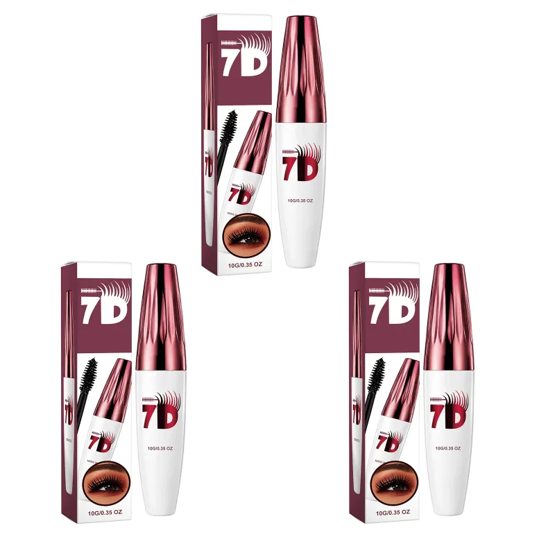 Mascara noir volumateur et recourbé 7D – Lifting et recourbement naturel des cils, anti-taches, sans flocons, maquillage imperméable pour les yeux, non agglomérant — image 9