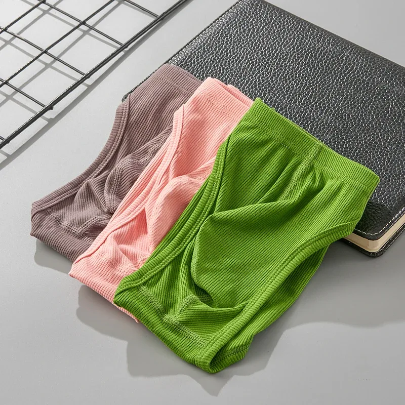 Herrenunterwäsche, einfarbig, niedrige Taille, schweißabsorbierend, großer U-konvexer Beutel, sexy Herren-Slips — image 6