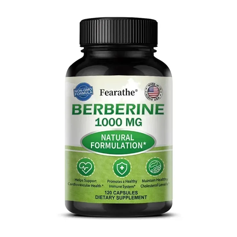 Berberine 1000 Mg Supplement Highly Absorbed Supports Cardiovascular Health Regulates Gut Flora Balance Improves Digestion