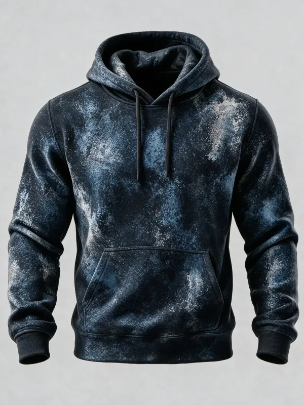 Sudadera con capucha unisex con estampado 3D, estilo vintage con textura de óxido, jersey de manga larga con bolsillo canguro, sudadera informal de calle — image 5