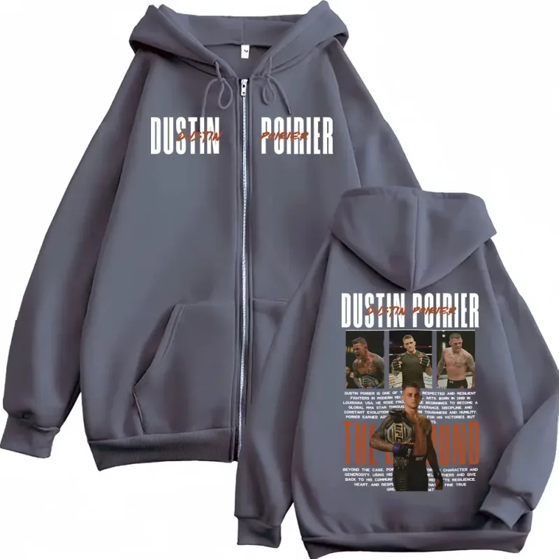 Limited DUSTIN POIRIER THE DIAMOND Zipper Hoodies Men Women Fashion Violence Aesthetic Sweatshirts Coats Casual Zip Up Pullovers — image 2