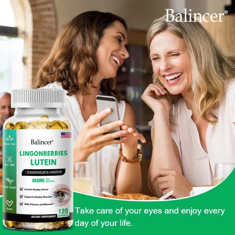 Balincer Vision Support - with Lutein Zeaxanthin and Vitamins - Eye Health Supplement for Healthy Vision - 120 Capsules