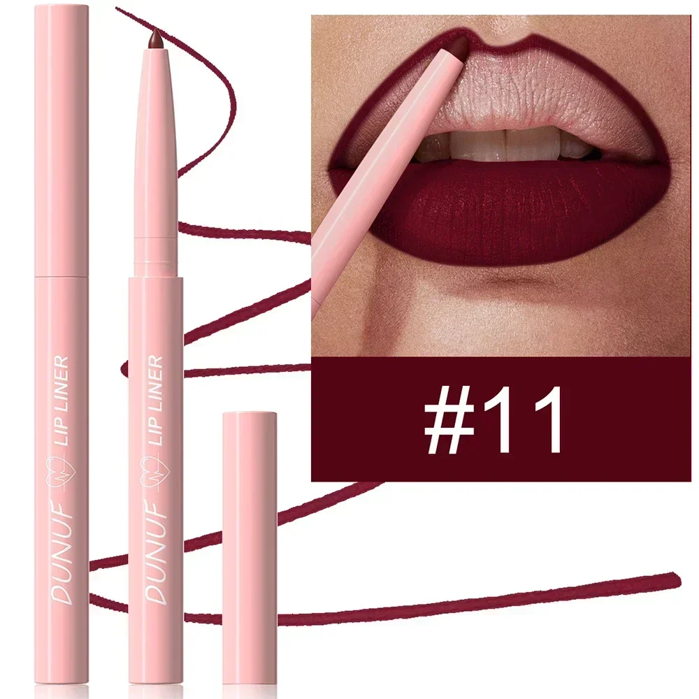 1Pc Tapered Nib Lip Liner Pencil Matte Plumping Lip Stain Lasting Waterproof Fine Lipstick Slim Lip Outline Contour Make Up Pink — image 12