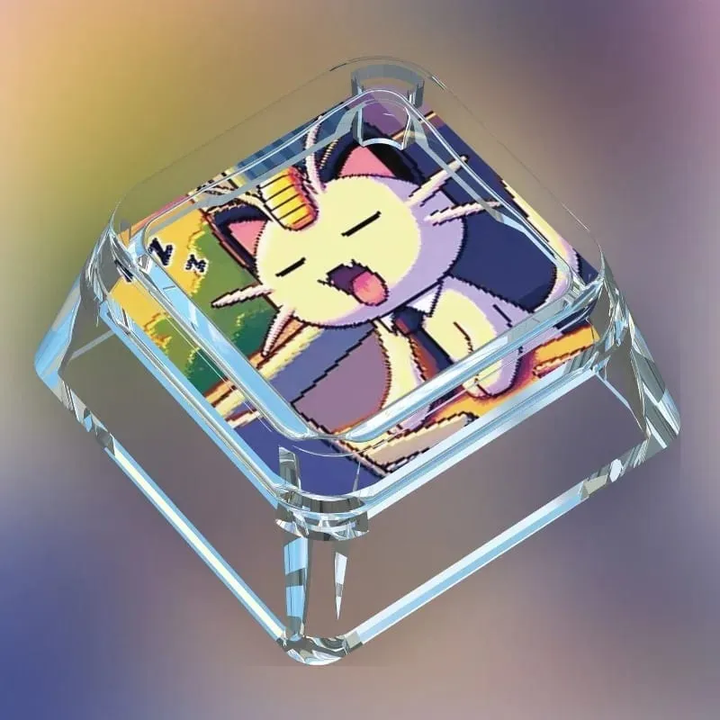 Pokémon panenka ve stylu kreativního dělníka Transparentní Single Key Cap Cartoon Roztomilý Snorlax Pikachu Cross Axis Mechanical Keyboard Keyboard — image 6
