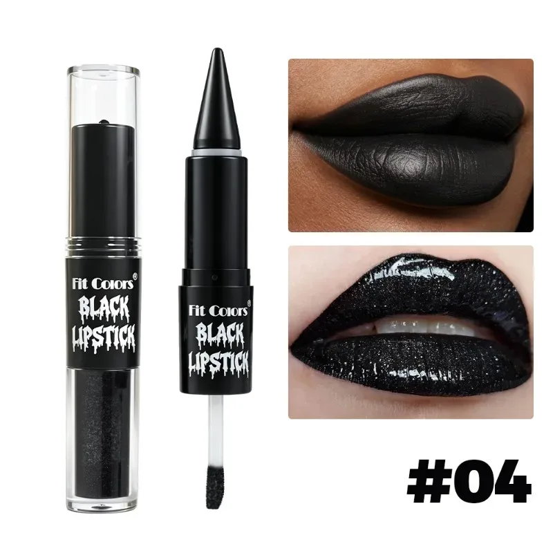 ฮาโลวีน 2-in-1 ลิปกลอส Matte Lip Liner ยาวนานกันน้ำลิปสติก Moisturizing SHINY Lip Oil สำหรับปาร์ตี้แต่งหน้า — image 10