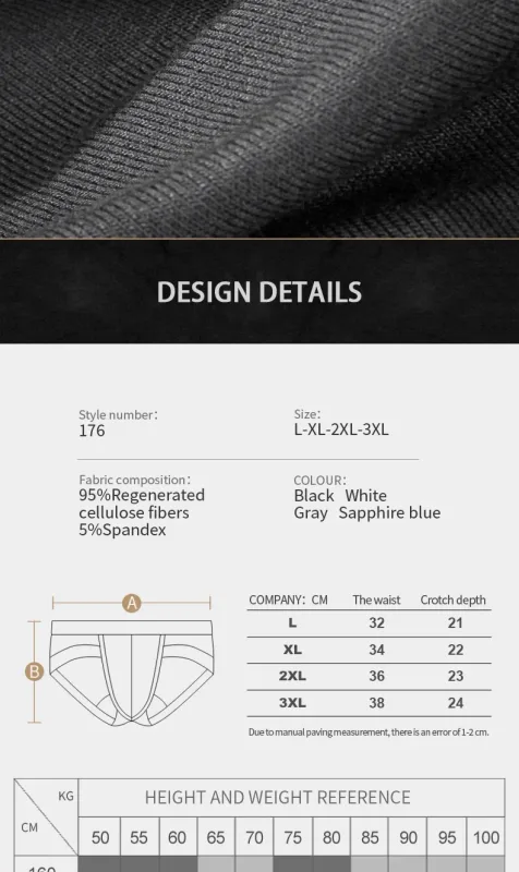 5PCSSlip da tre pezzi da uomo con custodia a forma di U, tessuto modal, traspirante, pantaloni a vita bassa estivi per giovani — image 15