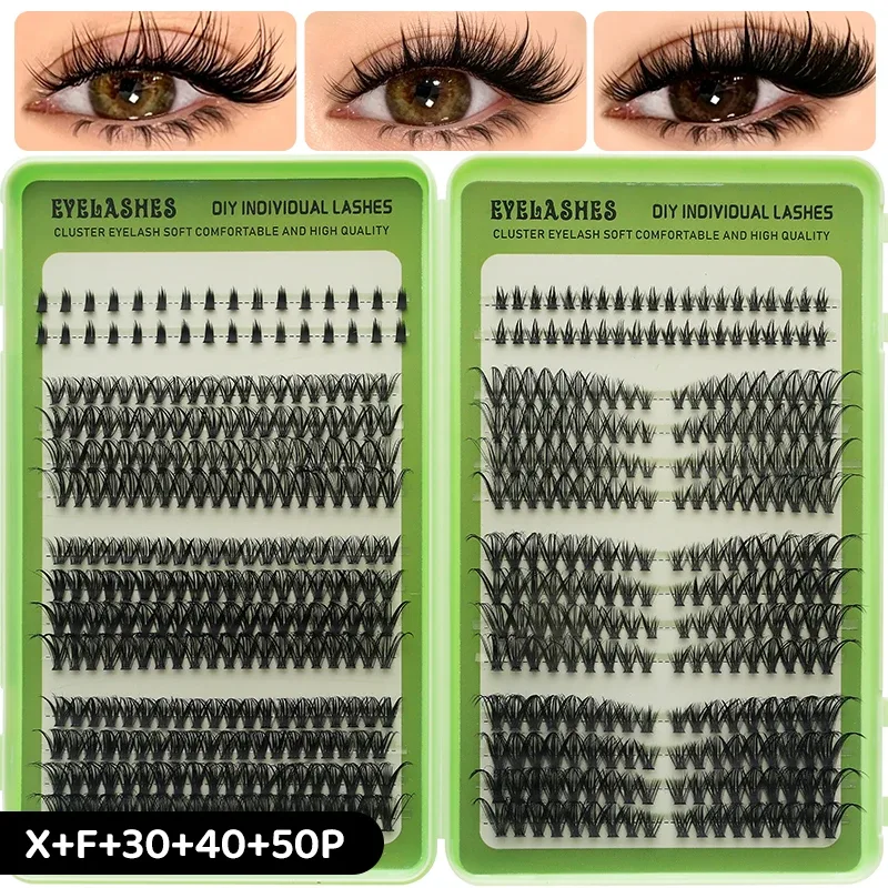 DIY Manga Spiky Cluster Lash Extensions Přirozený mega objem Individuální předřezané segmentované řasy pro domácí líčení očí — image 7
