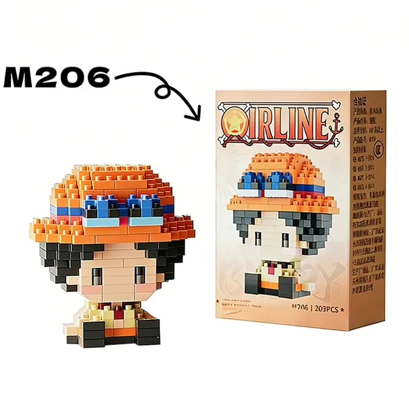 Anime Building Block Chopper Buggy Montage Micro Building Block Zoro Robin Karaktärsmodell Minitegelstenar Figurleksaker till present — image 5