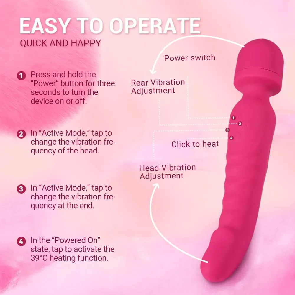 Magischer AV-Zauberstab Leistungsstarker G-Punkt-Vibrator Weiblicher Klitoris-Stimulator Heizungsdildo-Massagegerät Masturbation Erwachsenes Geschlecht spielt für Frauen — image 3