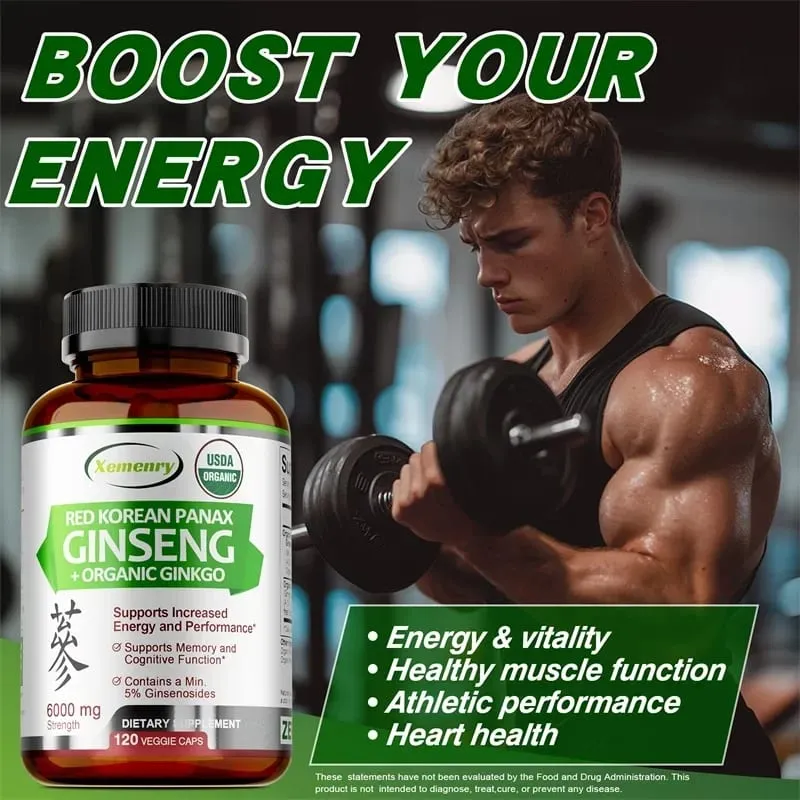 Ginseng Panax rouge coréen – Augmente la masse musculaire, stimule la production d'énergie, améliore l'humeur, augmente l'endurance et les performances. — image 4