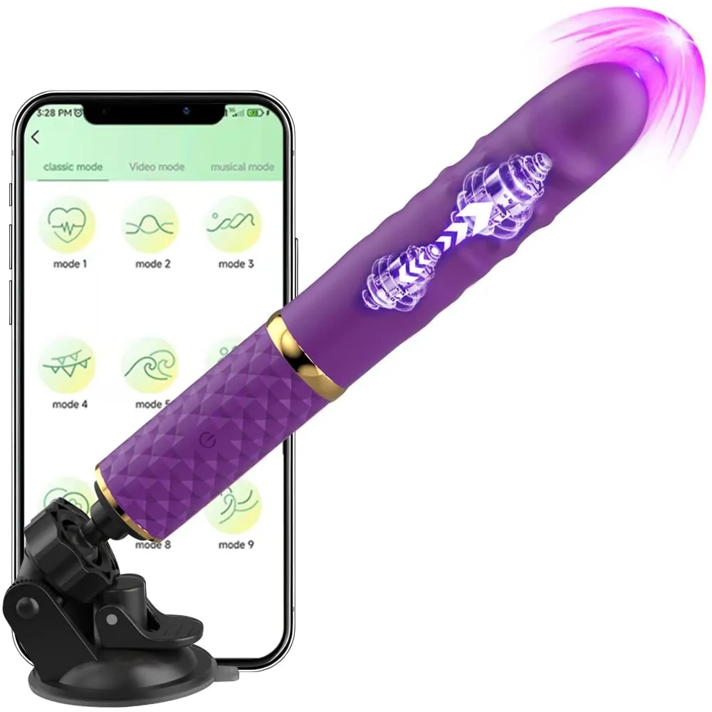 เริ่มต้น Telescopic Dildo Vibrator Thrusting Retractable หี G Spot Clitoral Anal Stimulation Sex Machine ของเล่นสำหรับผู้หญิง — image 1