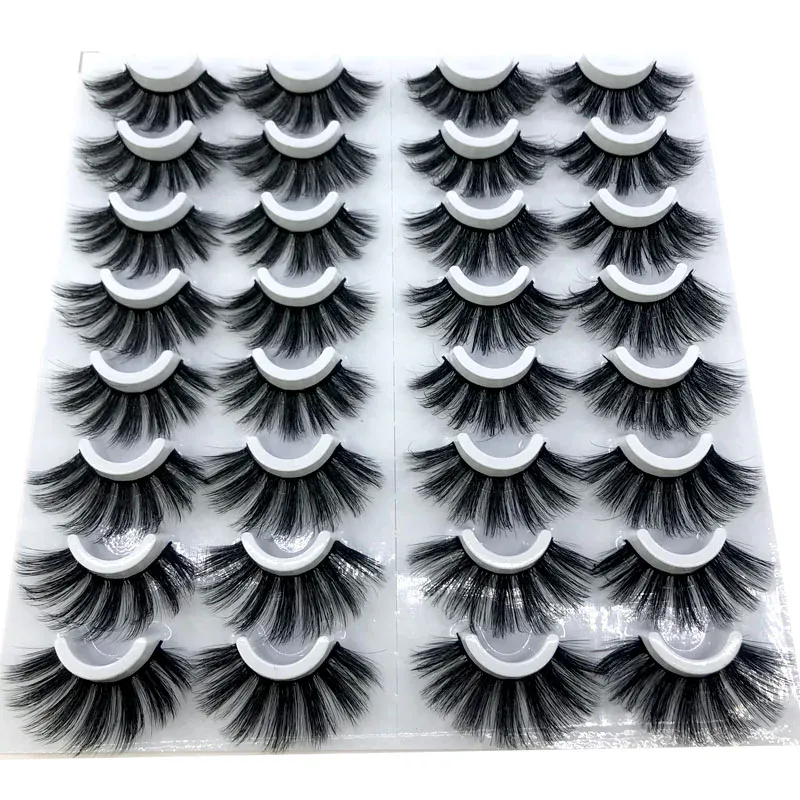 16 Pairs 3D Mink Hair False Eyelashes Natural/Thick Long Eye Lashes Wispy Makeup Beauty Extension Tools — image 5