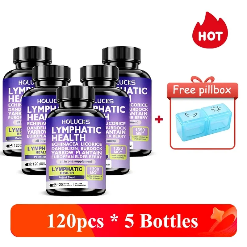 Complete Lymphatic Health 1300mg Supplement Support Lipedema Hormone Balance & Natural Detox Clear Skin Overall Vitality — image 9