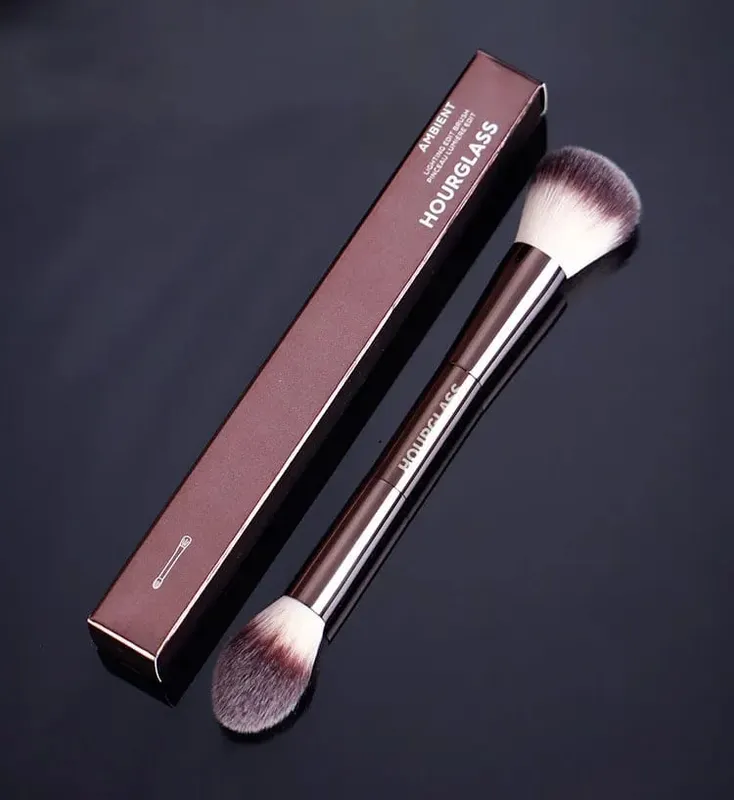 1 st Lighting Edit Sminkborstar Pulverkontur Sminkborste Blusher Bronzer utsökt Professionellt metallhandtag med låda