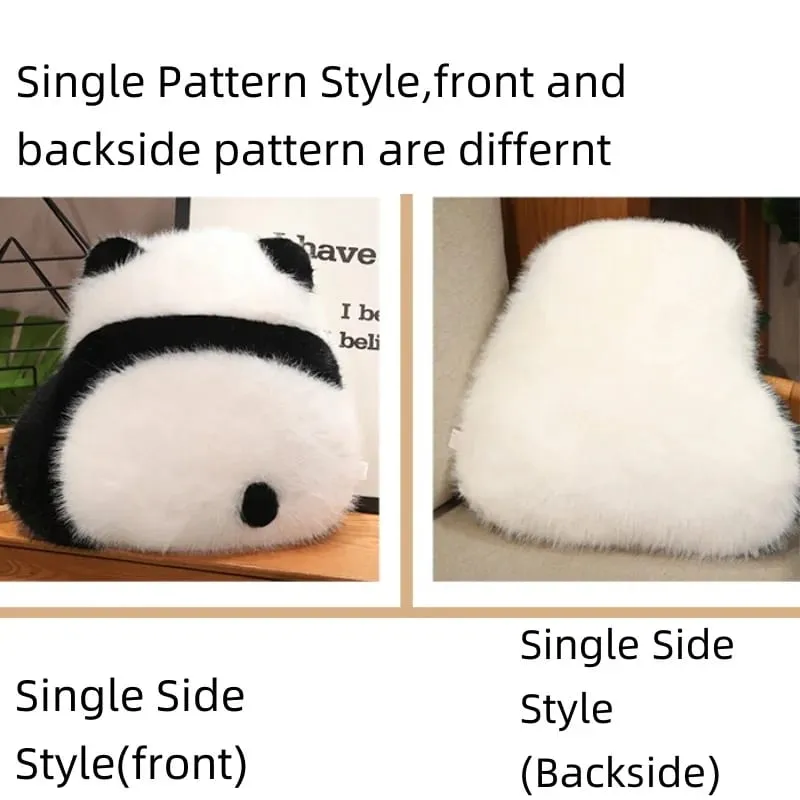 Super Fluffy Plush Panda Shadow Stuffed Qizai Back View Cushion Nordic Style Sofa Decor PIllow Chocolate Panda Hug Waist Pillow — image 10