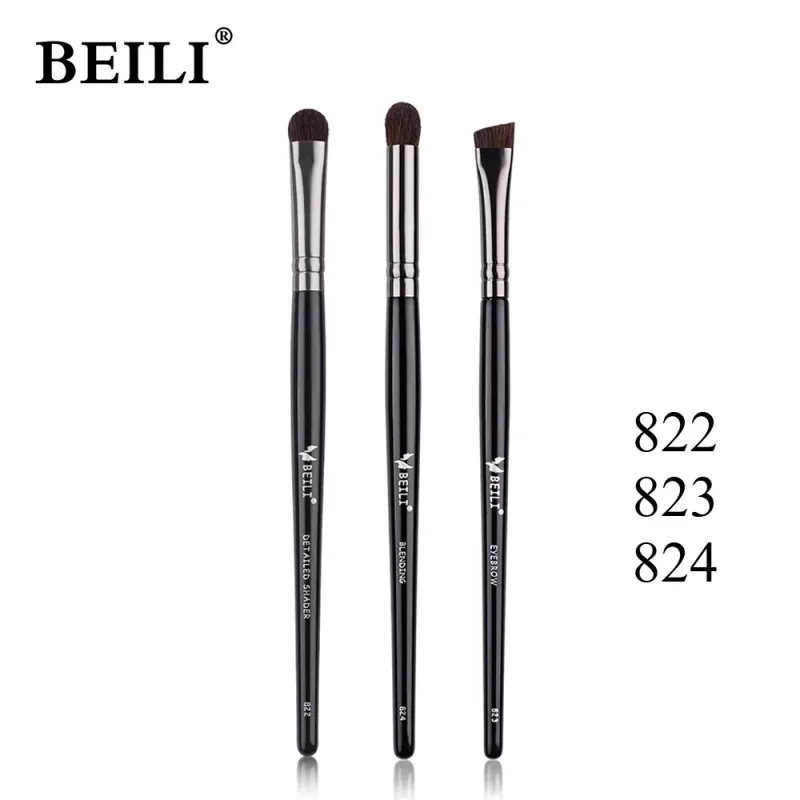 1/3 Chuyên Nghiệp Cổ Điển Tự Nhiên Mắt Trang Điểm Bộ Phấn Mắt Lông Mày Pha Trộn Màu Khói Đen Làm Đẹp Cọ Trang Điểm — image 13