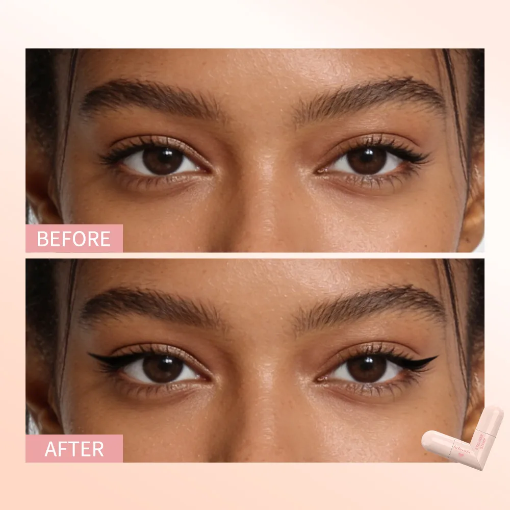 Lakerain Eyeliner timbre motif coeur doublure de précision couleur longue durée Portable Eye Liner essentiel pour les débutants en maquillage — image 7