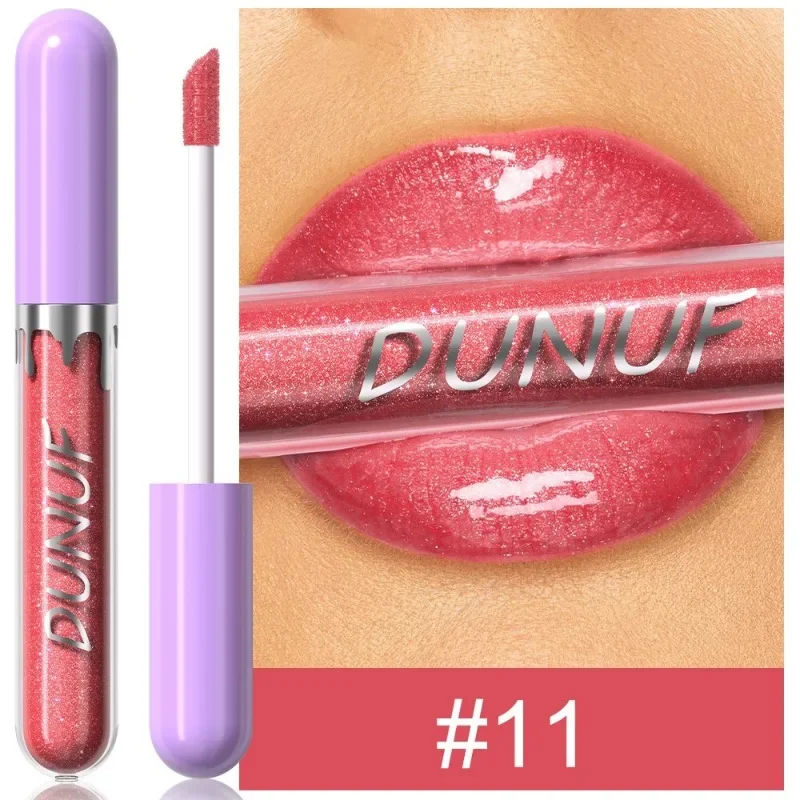 1pc Metallico Rossetto Liquido di Lunga Durata Glitter Lip Smalto Impermeabile Idratare Marrone Lip Tinta Lucido Shimmer Lipgloss Trucco — image 12