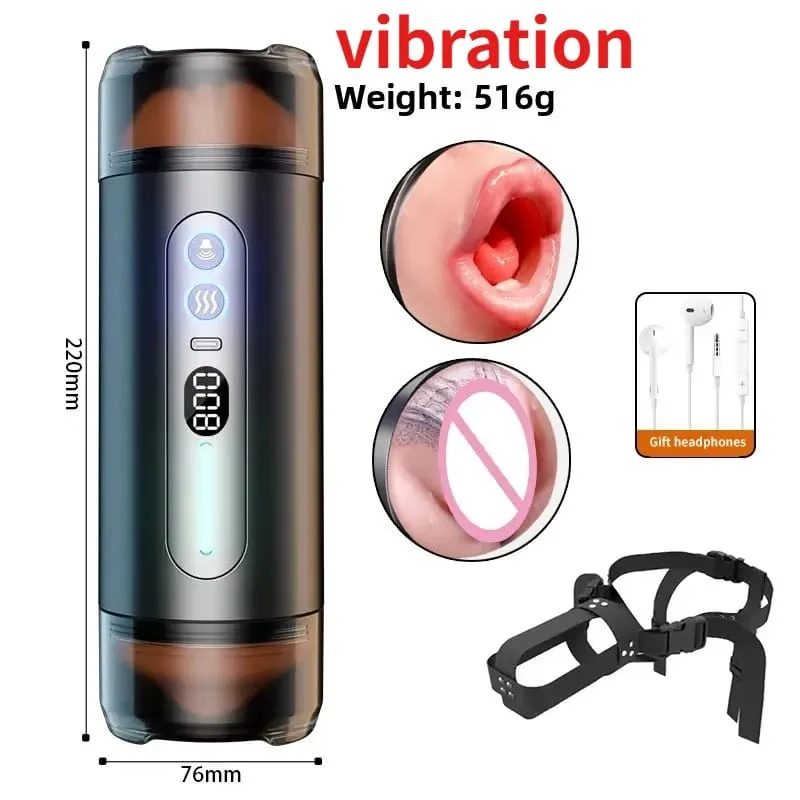 2 IN 1 Realistico Artificiale Della Vagina per Gli Uomini Tazza del Masturbatore Gola Profonda Pompino Massaggiatore Figa Tascabile Pene Erotico Giocattoli Del Sesso Per Adulti — image 10