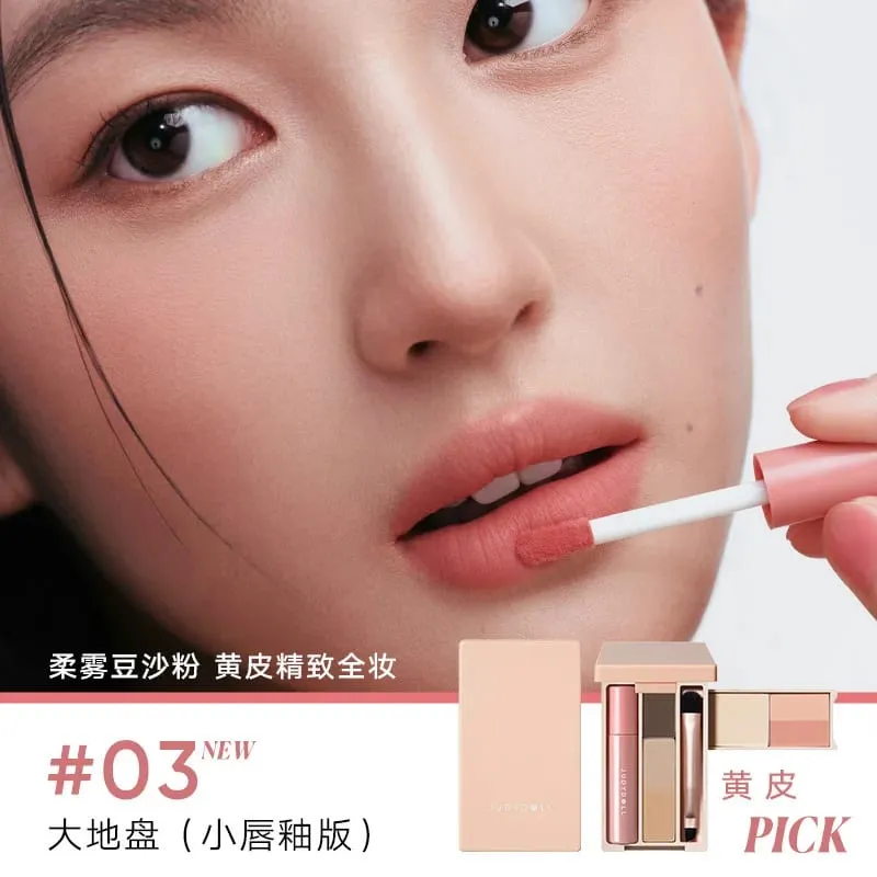 Judydoll Travel แผ่นที่ครอบคลุม Mini Grooming Blush Plate แต่งหน้าแบบบูรณาการสะดวกปาล์มแผ่น — image 9