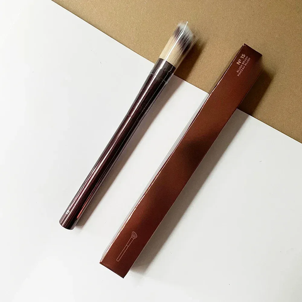 Nr. 15 Sanduhr-Rougepinsel, abgewinkelter Konturen-Rouge-Tupfenpinsel, Wangencreme, flüssiges Rouge, Make-up-Pinsel, Creme-Rougepinsel — image 2