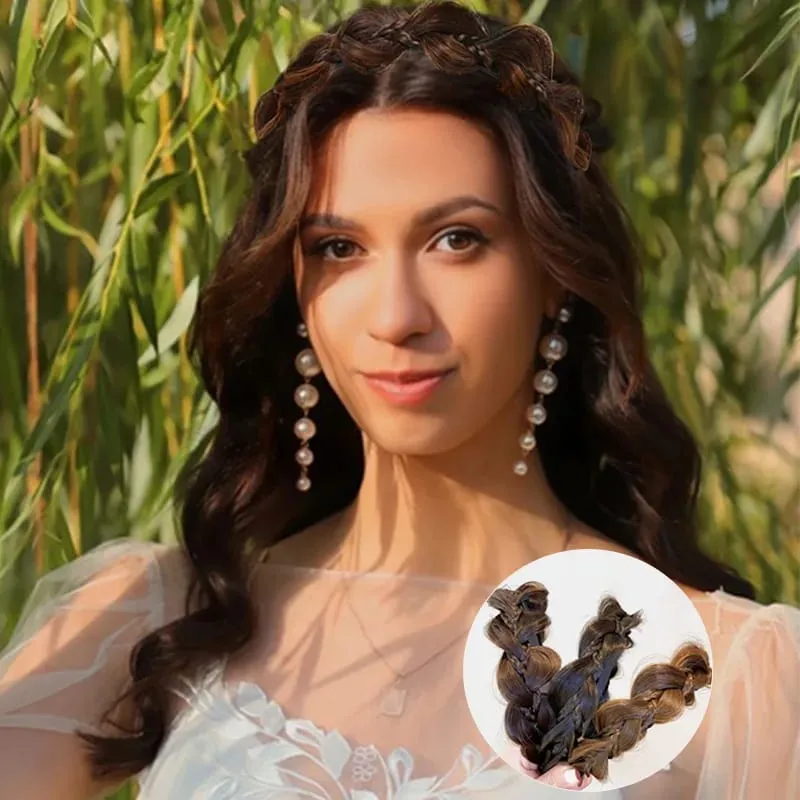 Twist Braid fejpánt szintetikus halcsontfonatos parókás fejpánt 1db csúszásmentes Twist Braid hajkarika hajkiegészítők női lányoknak — image 7