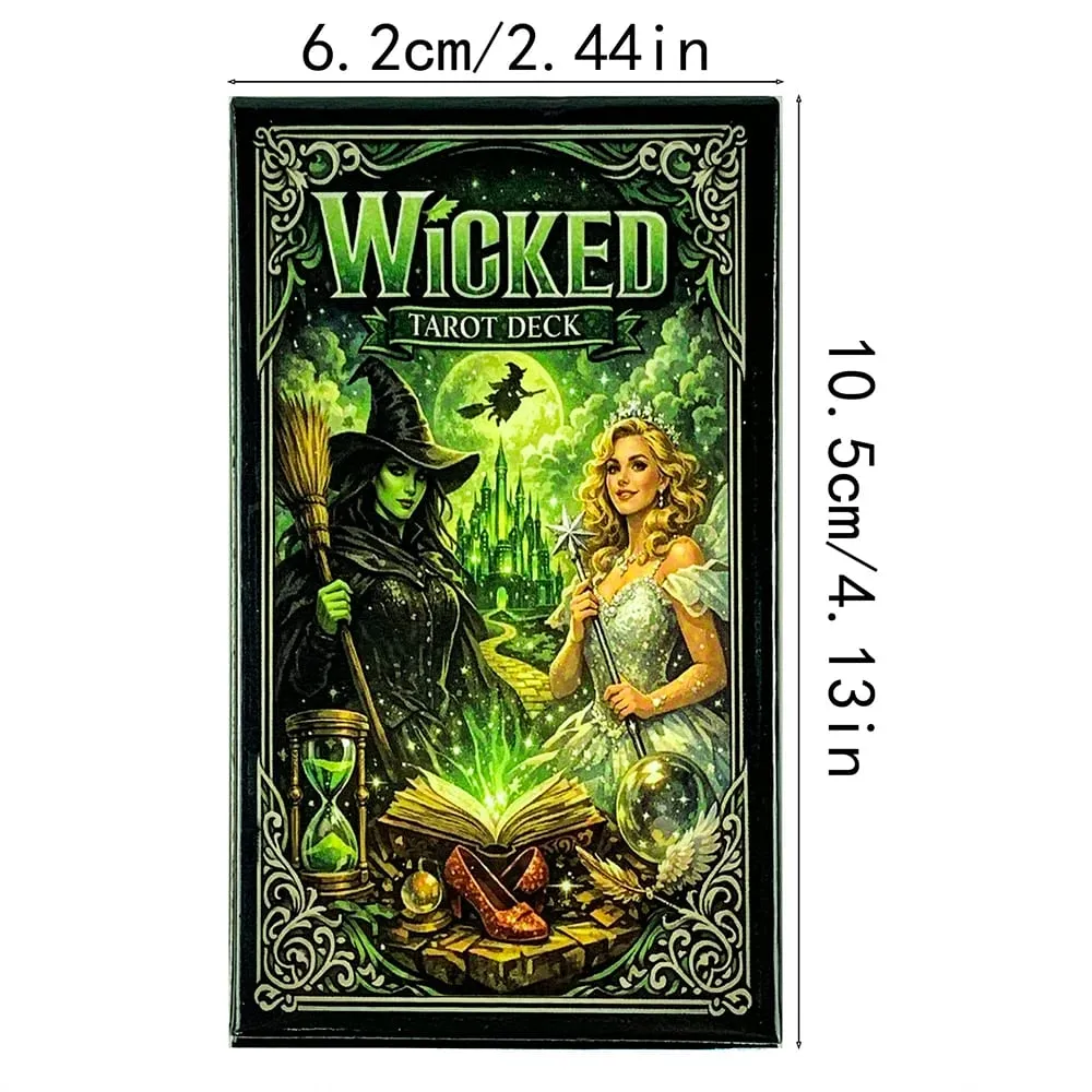 Nouveau Wicked Tarot Deck 78 cartes Tradition Tarot cartes Version anglaise Divination jeux de société Halloween et jeux de noël