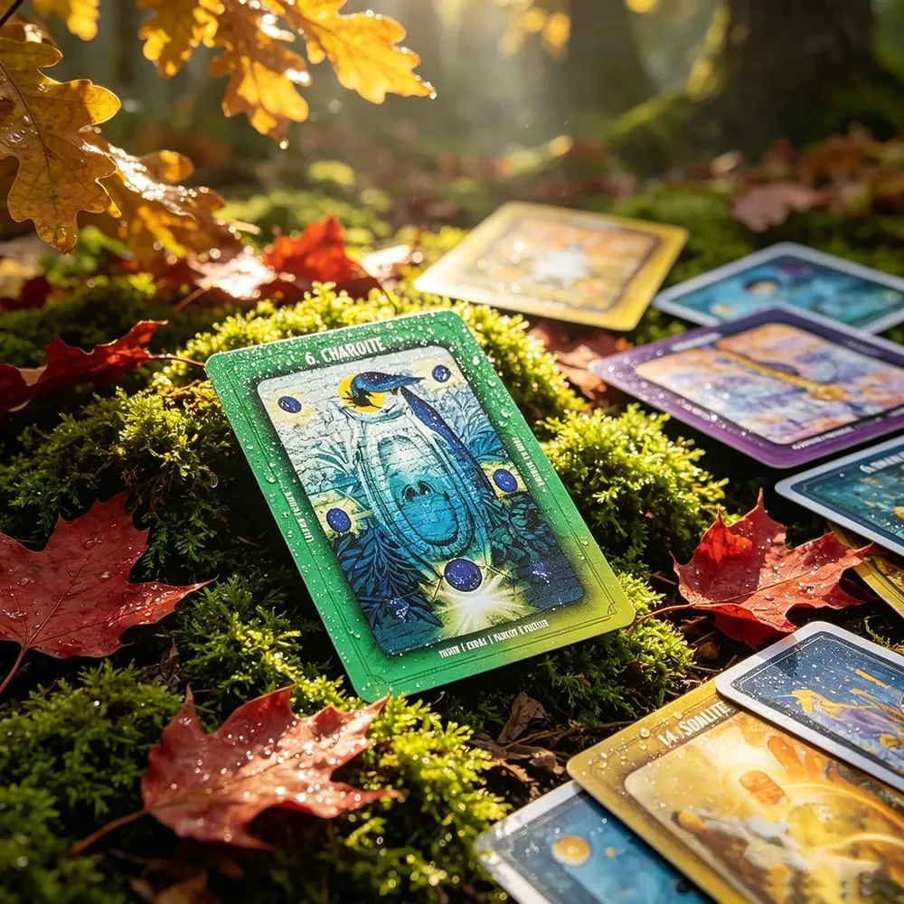 Cartas de oráculo de alquimia de cristal, cubierta de adivinación, curación de cristal, guía espiritual, juego de mesa de Tarot para lectura del destino, brujería — image 5