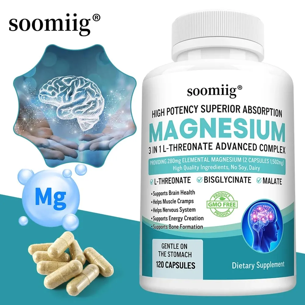 Magnesium L-Threonate+Glycinate+Malate - Improves Sleep Quality Supports Memory and Cognitive Function Promote Brain Health — image 2
