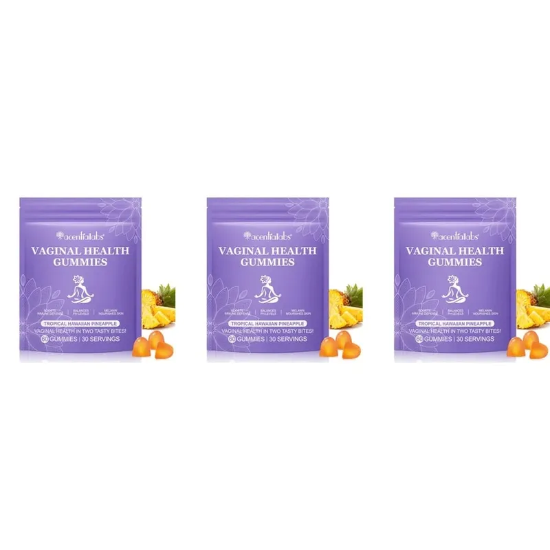 Acentiallabs กัมมี่สุขภาพช่องคลอดพร้อม Bacillus Coagulans และวิตามินซีรองรับการป้องกันภูมิคุ้มกันและความสมดุลของค่า pH 60 กัมมี่ — image 9
